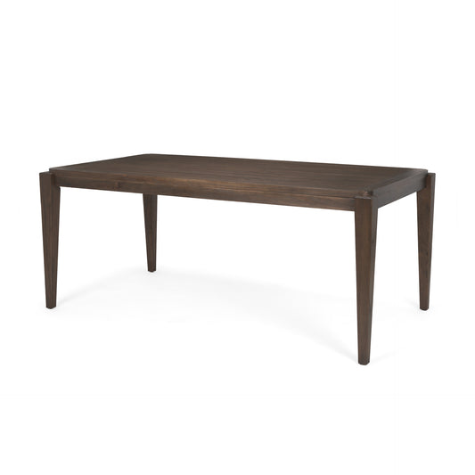 72" Dark Brown Wood Dining Table - Loft&Timber