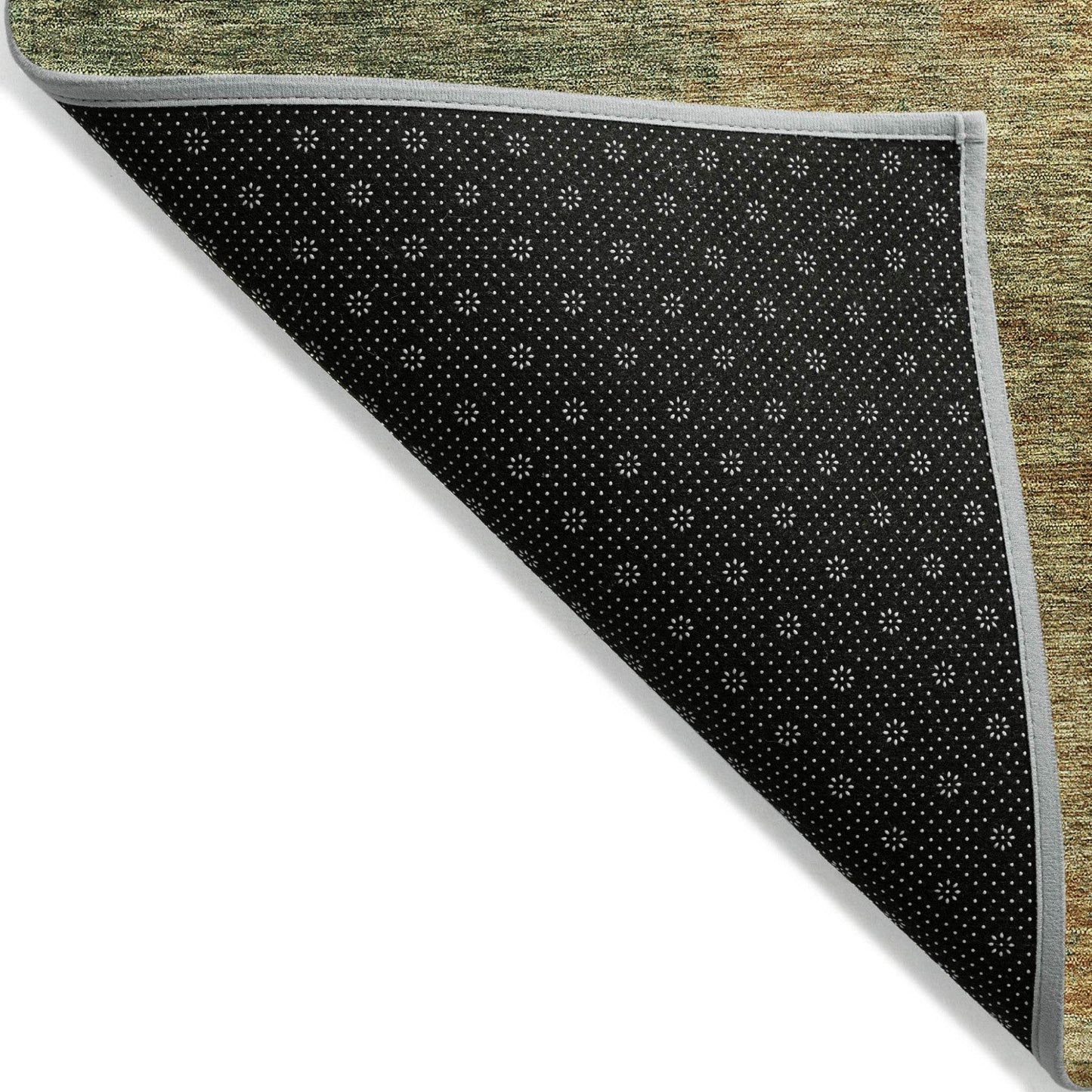 3' X 5' Terra Cotta Copper And Green Abstract Washable Indoor Outdoor Area Rug - Loft&Timber