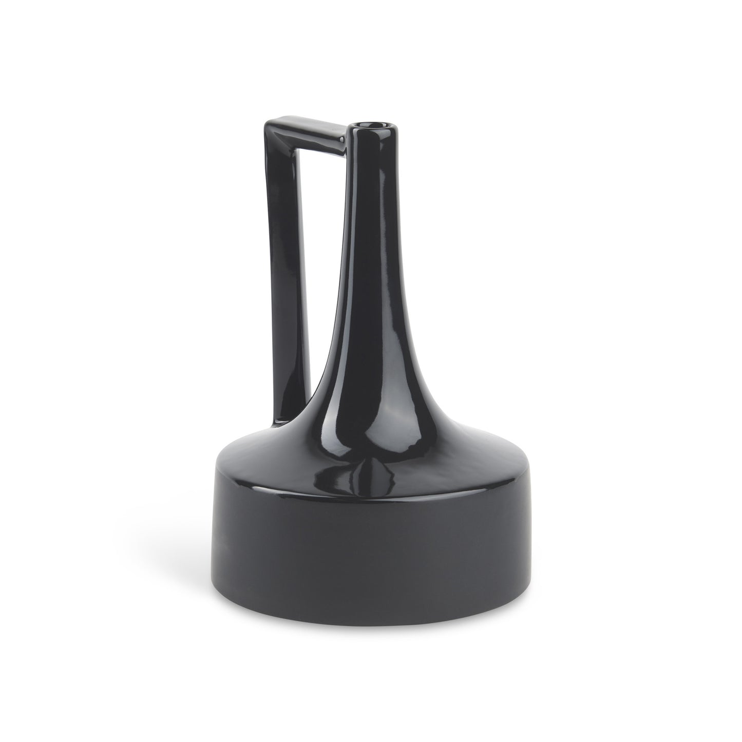 10" Black Ceramic Jug Vase - Loft&Timber