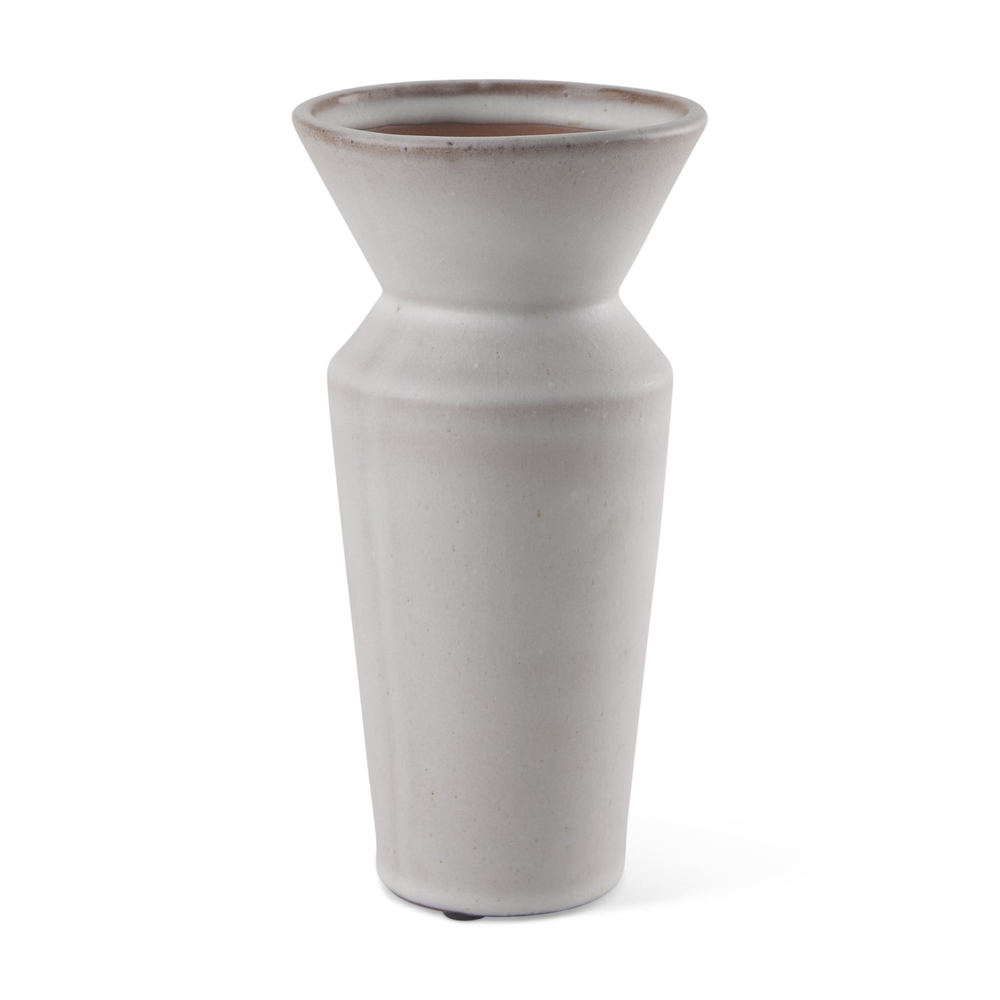 10" Cream Ceramic Table Vase - Loft&Timber