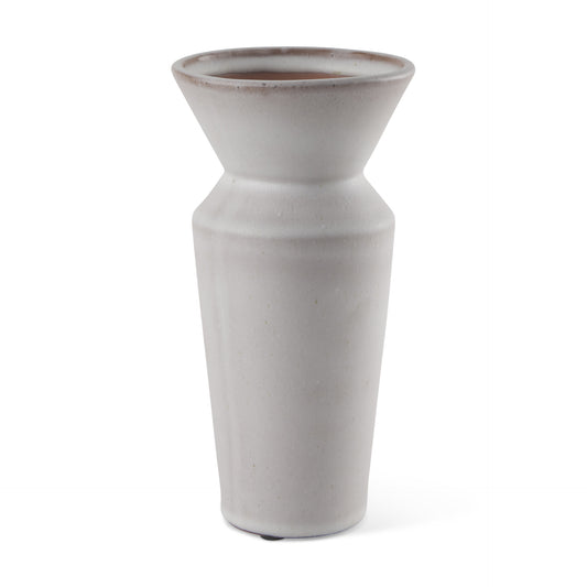 10" Cream Ceramic Table Vase - Loft&Timber
