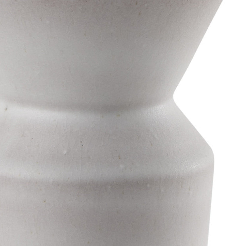 10" Cream Ceramic Table Vase - Loft&Timber