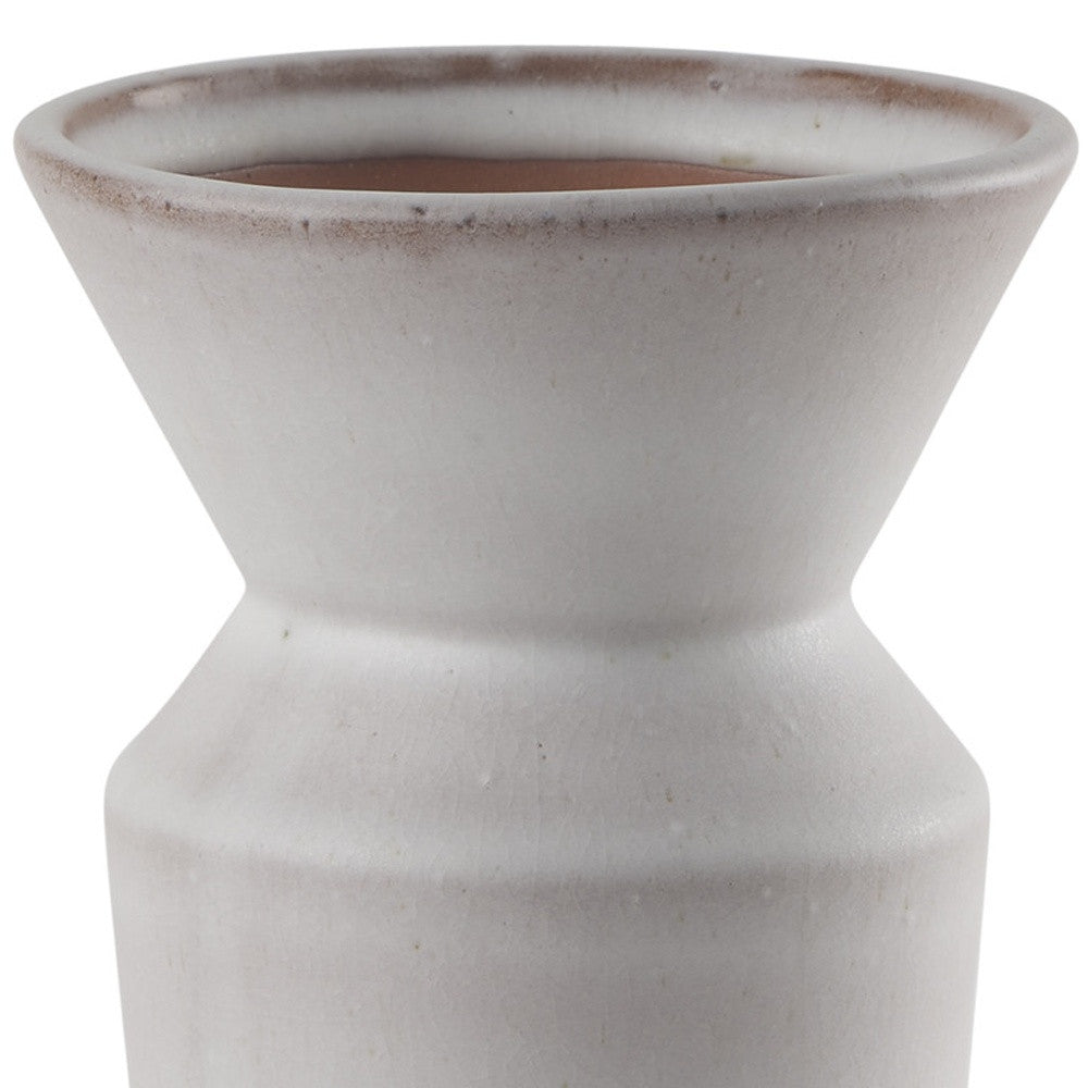 10" Cream Ceramic Table Vase - Loft&Timber