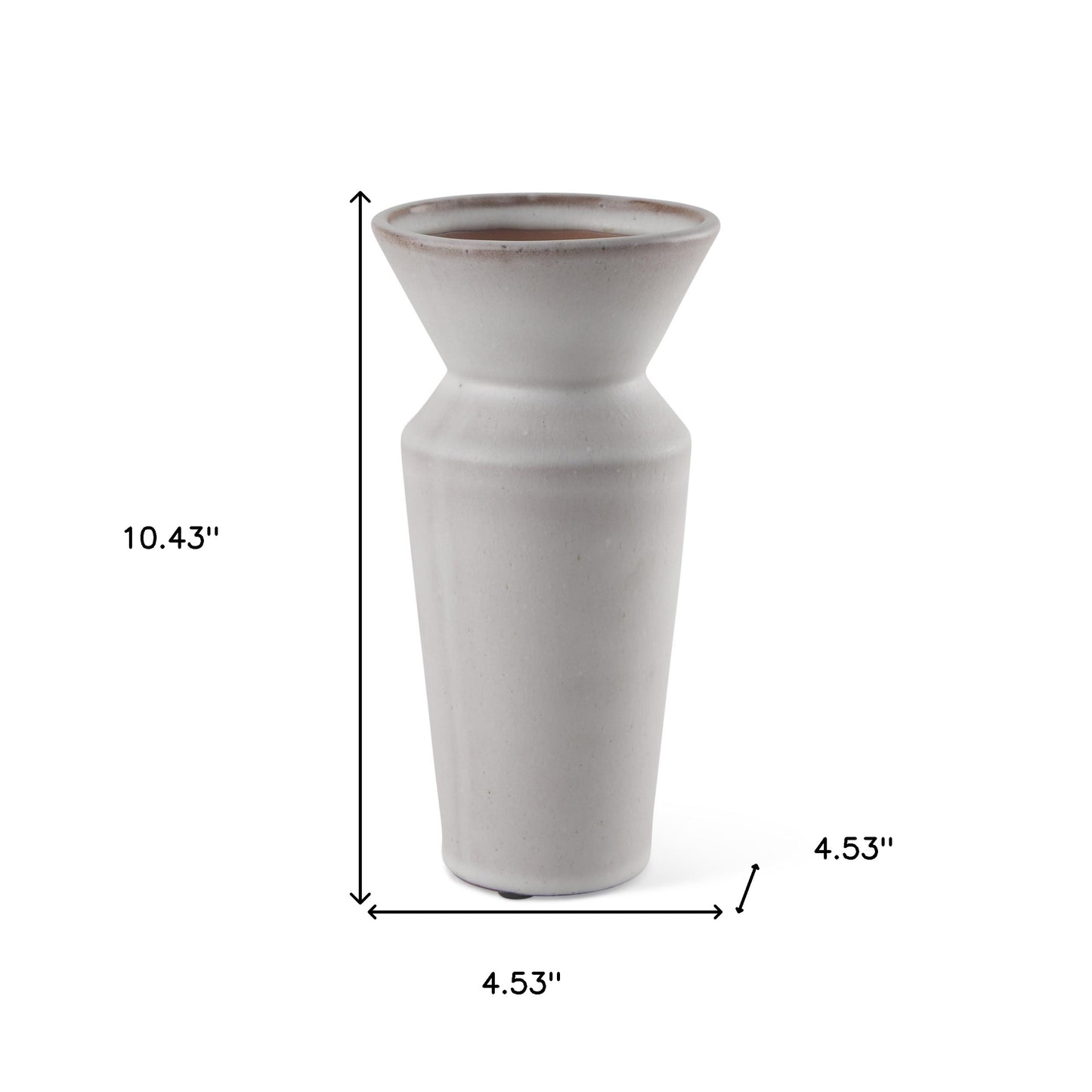 10" Cream Ceramic Table Vase - Loft&Timber