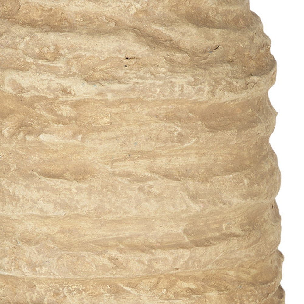 18" Beige Paper Mache Table Vase - Loft&Timber