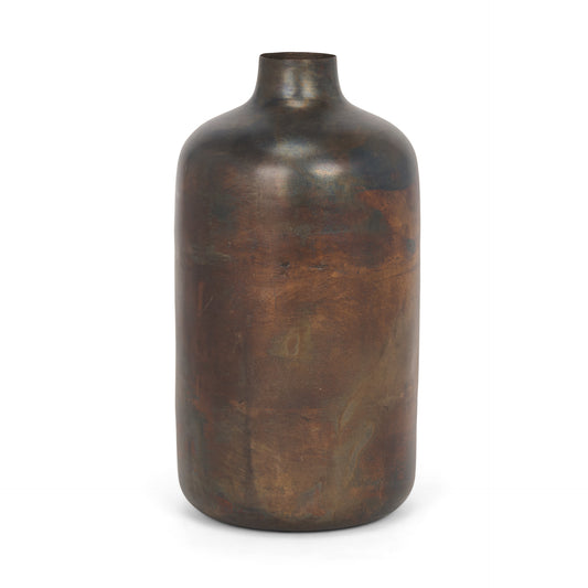 12" Gold Cylinder Metal Table Vase - Loft&Timber