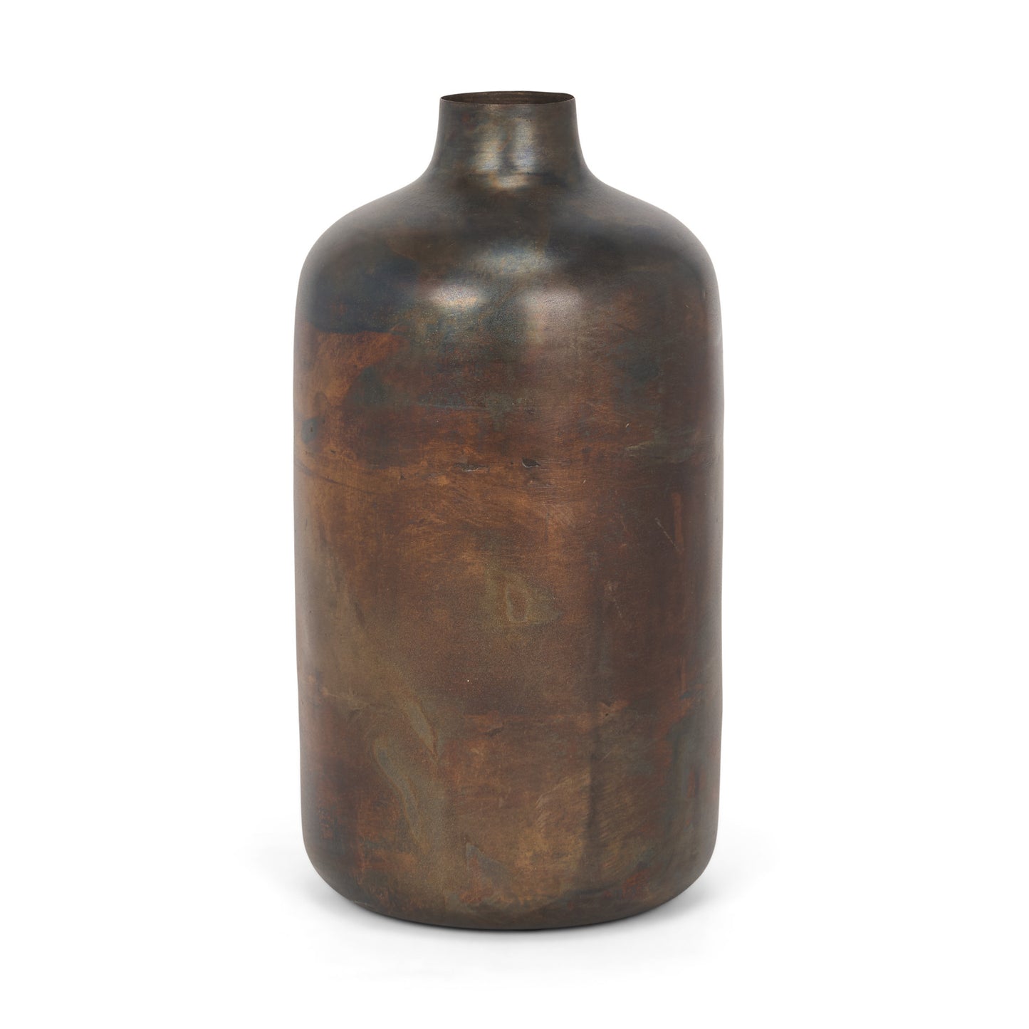 12" Gold Cylinder Metal Table Vase - Loft&Timber