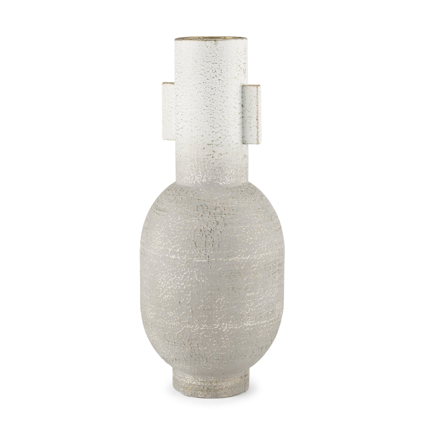 16" White Trumpet Metal Table Vase - Loft&Timber