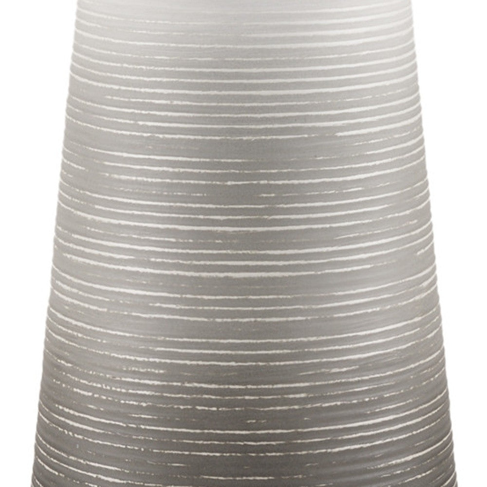 20" White Tulip Metal Table Vase - Loft&Timber