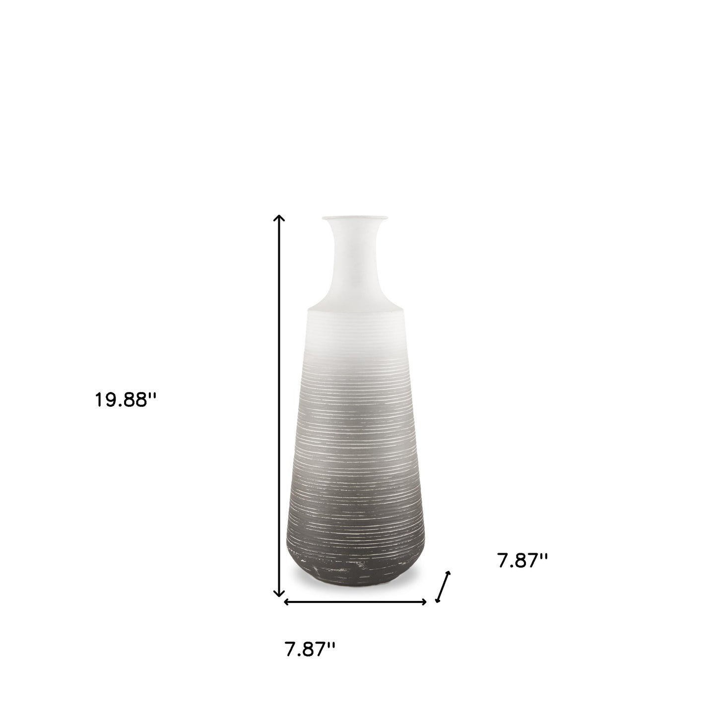 20" White Tulip Metal Table Vase - Loft&Timber
