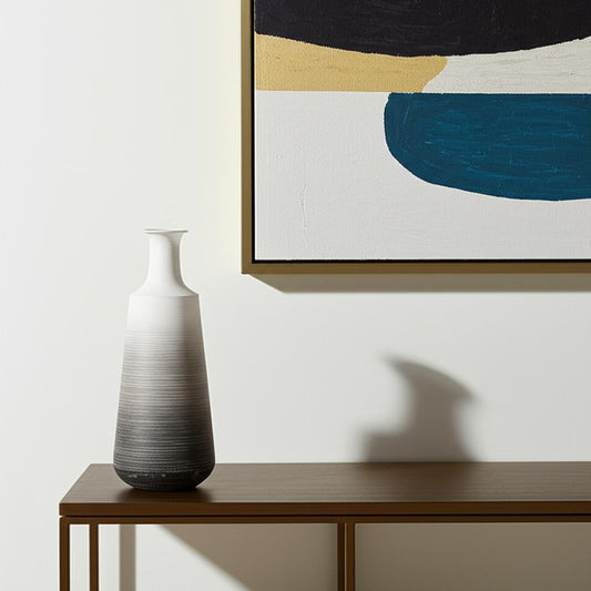 20" White Tulip Metal Table Vase - Loft&Timber