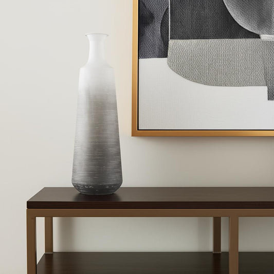 24" Gray Tulip Metal Table Vase - Loft&Timber