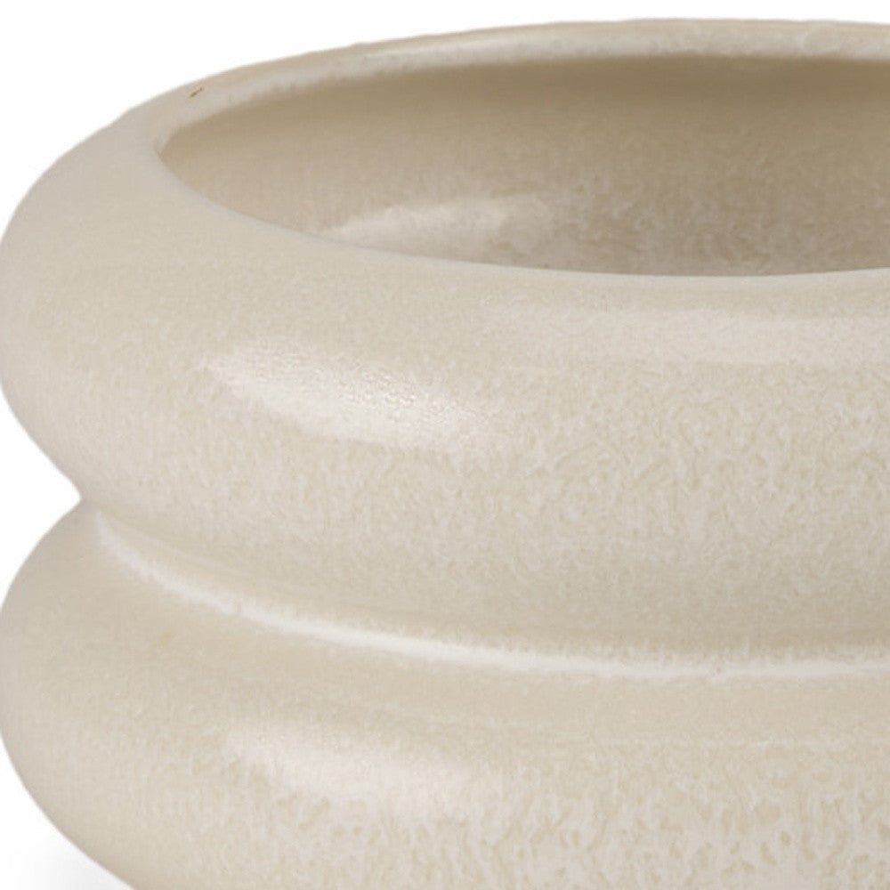 4" Cream Cylinder Ceramic Table Vase - Loft&Timber