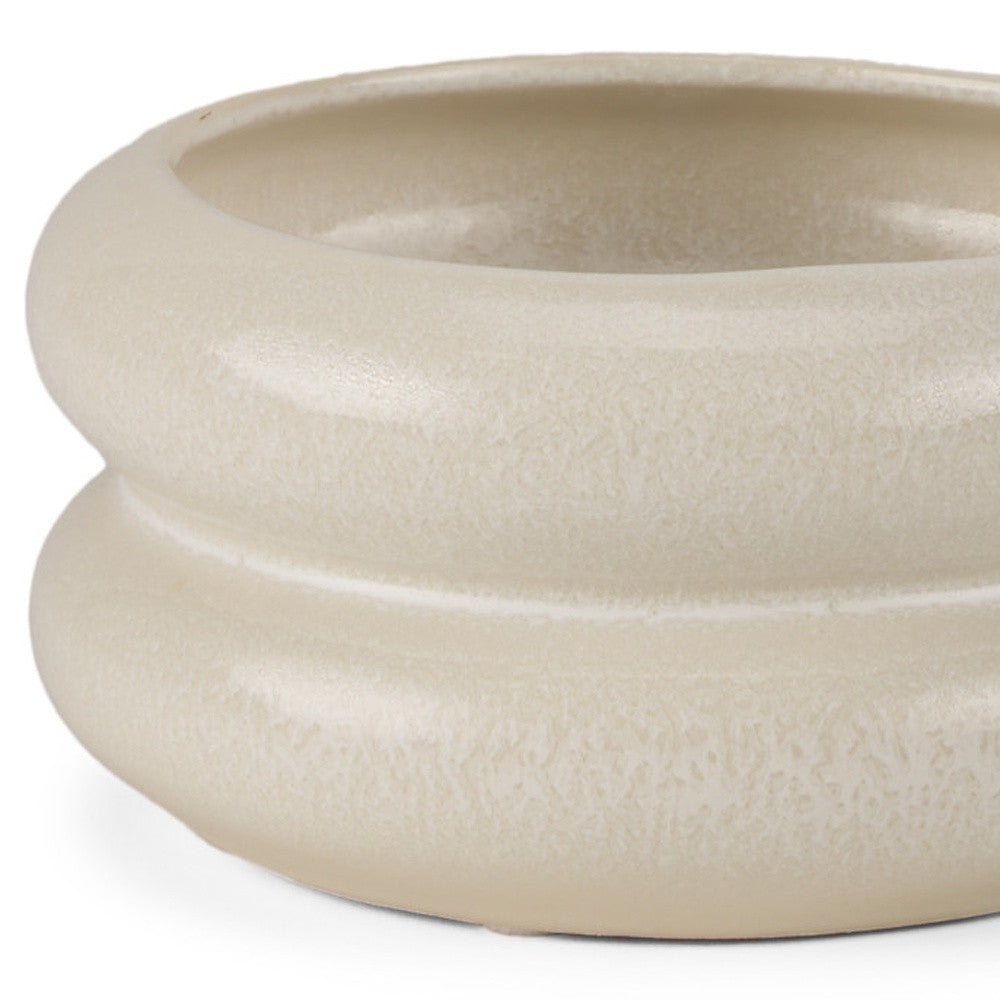 4" Cream Cylinder Ceramic Table Vase - Loft&Timber