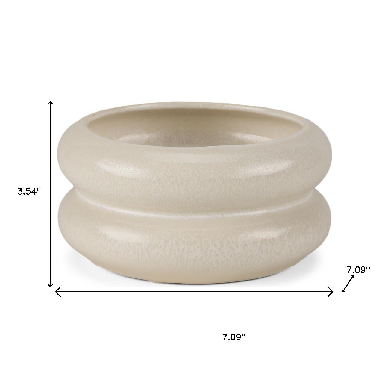 4" Cream Cylinder Ceramic Table Vase - Loft&Timber