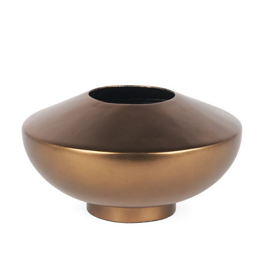 6" Gold Metal Table Vase - Loft&Timber