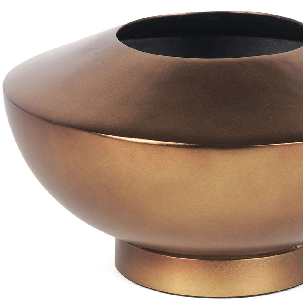 5" Gold Metal Table Vase - Loft&Timber