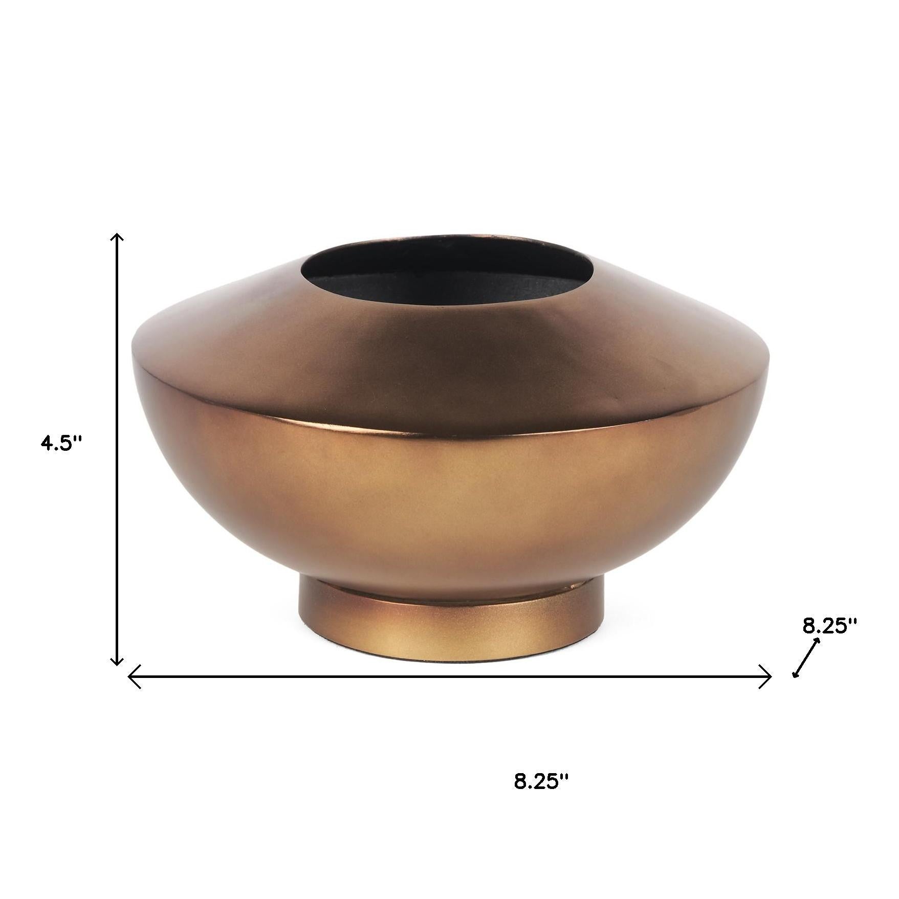5" Gold Metal Table Vase - Loft&Timber