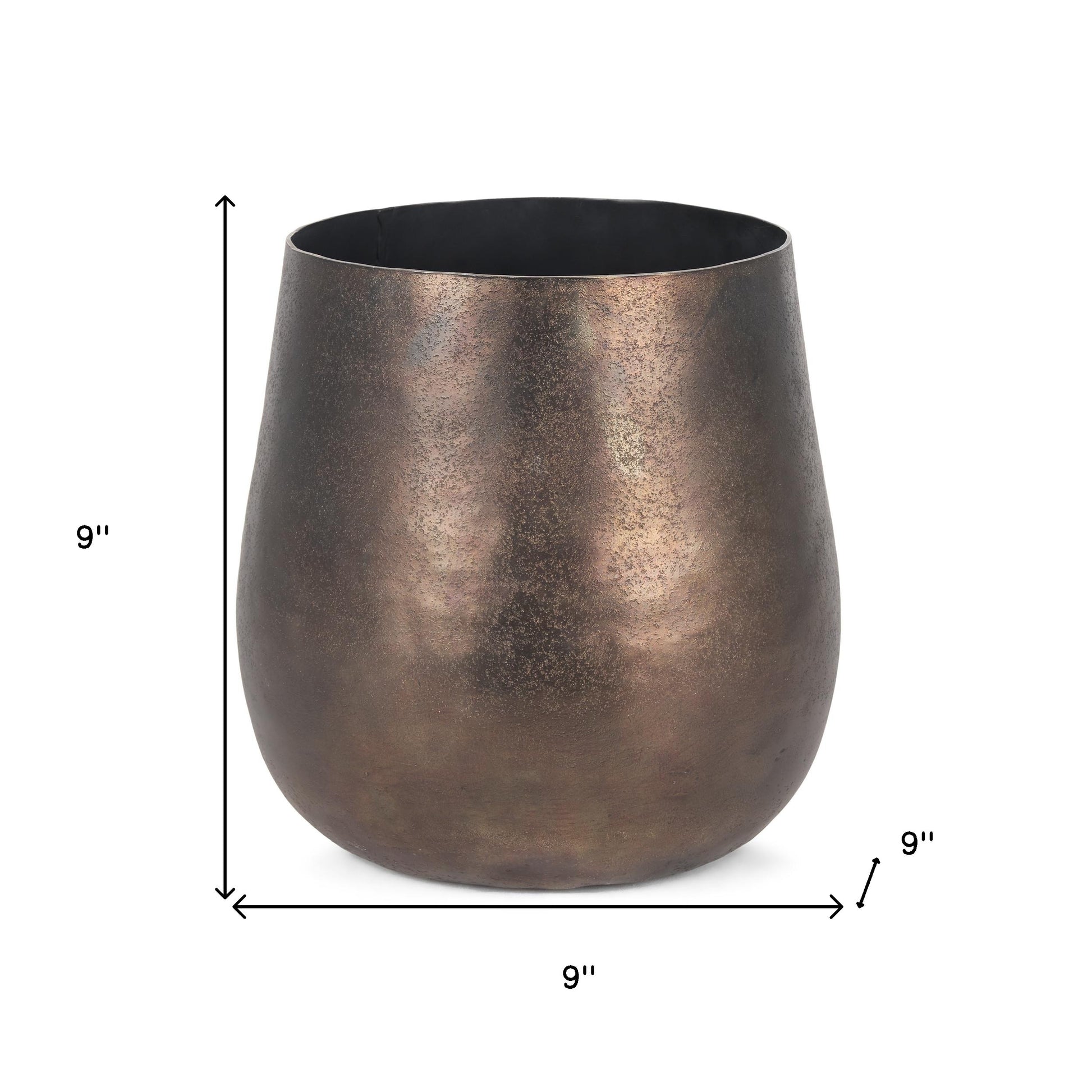 9" Gold Cylinder Metal Table Vase - Loft&Timber