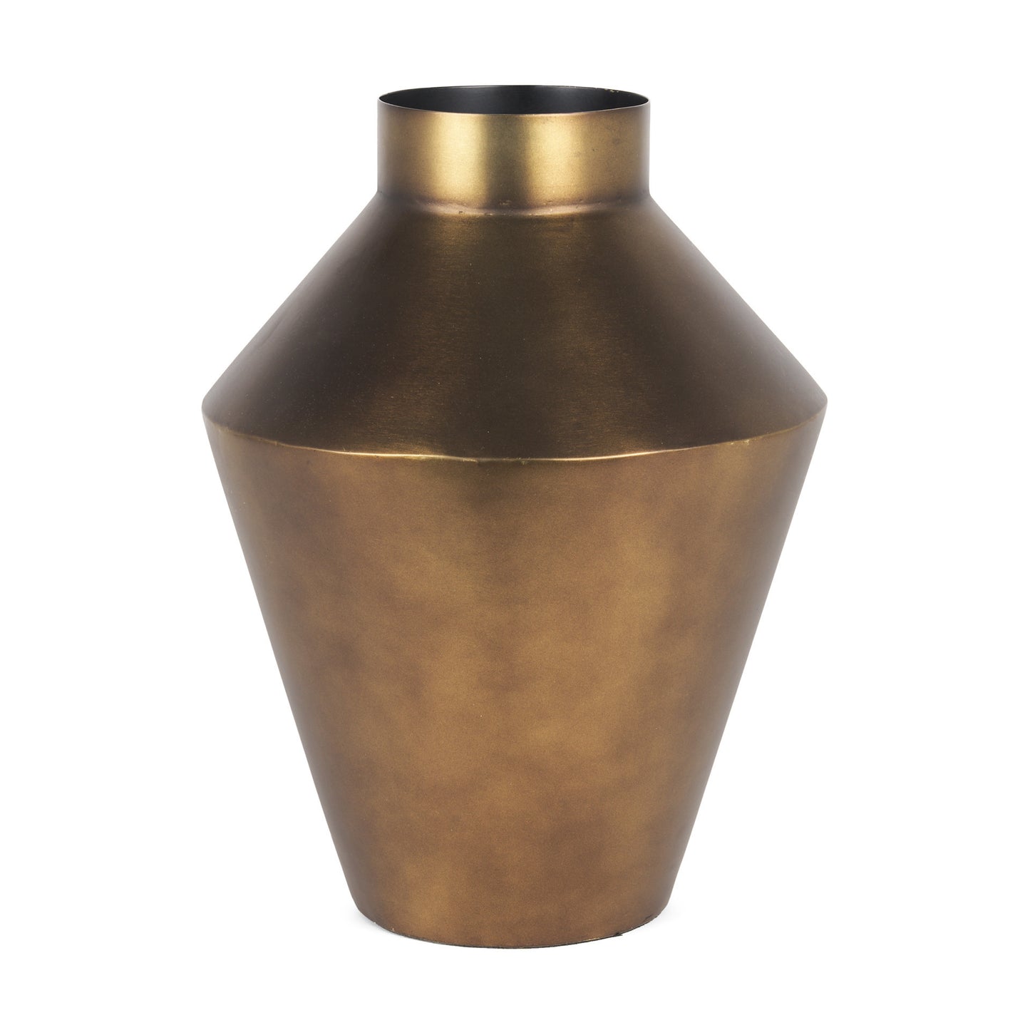 13" Gold Trumpet Metal Table Vase - Loft&Timber