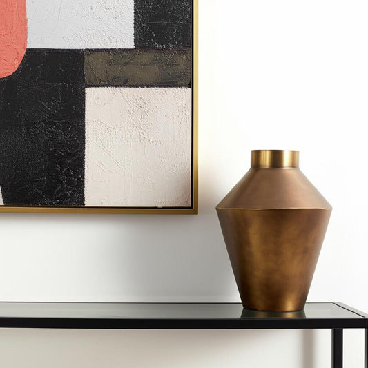 13" Gold Trumpet Metal Table Vase - Loft&Timber