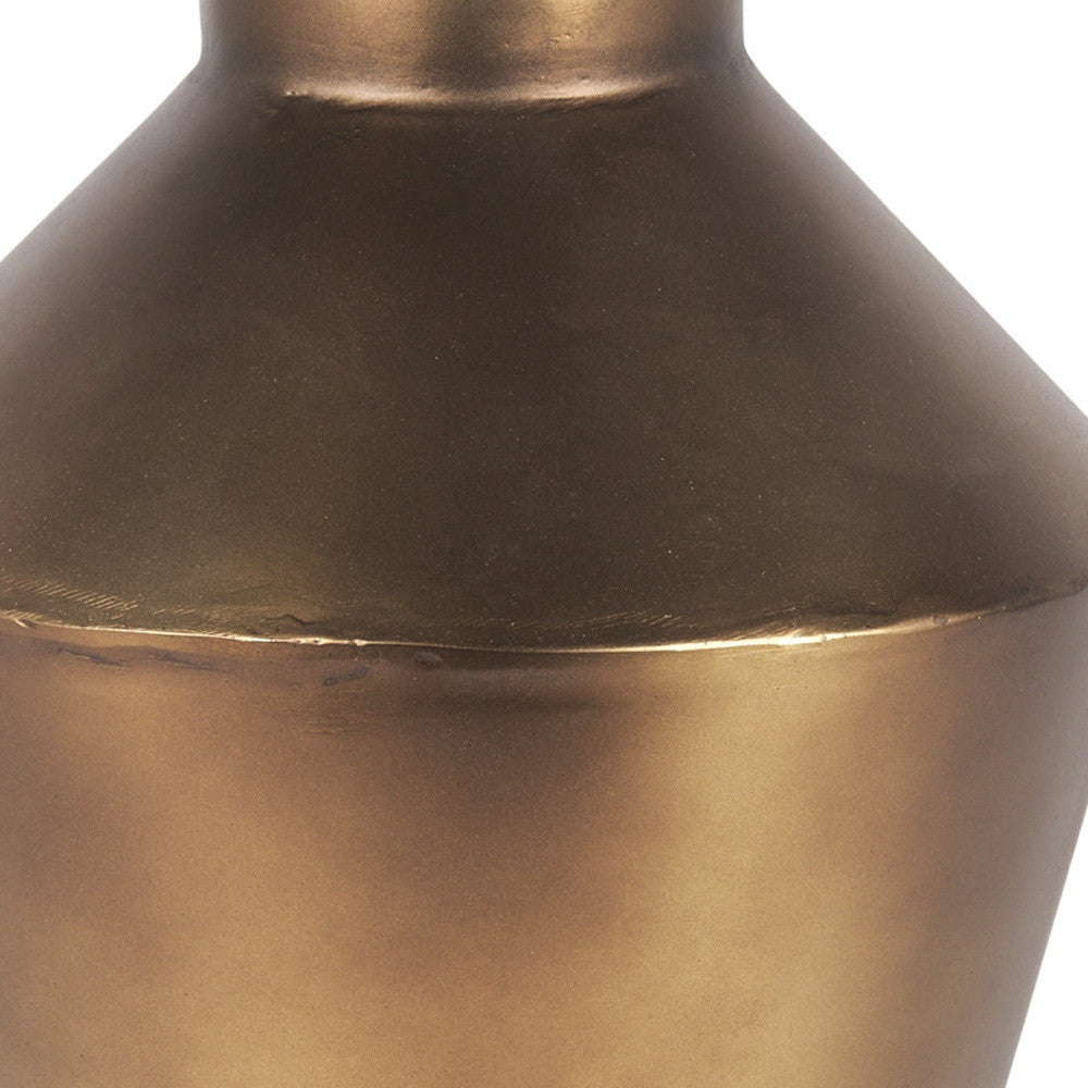 12" Gold Trumpet Metal Table Vase - Loft&Timber