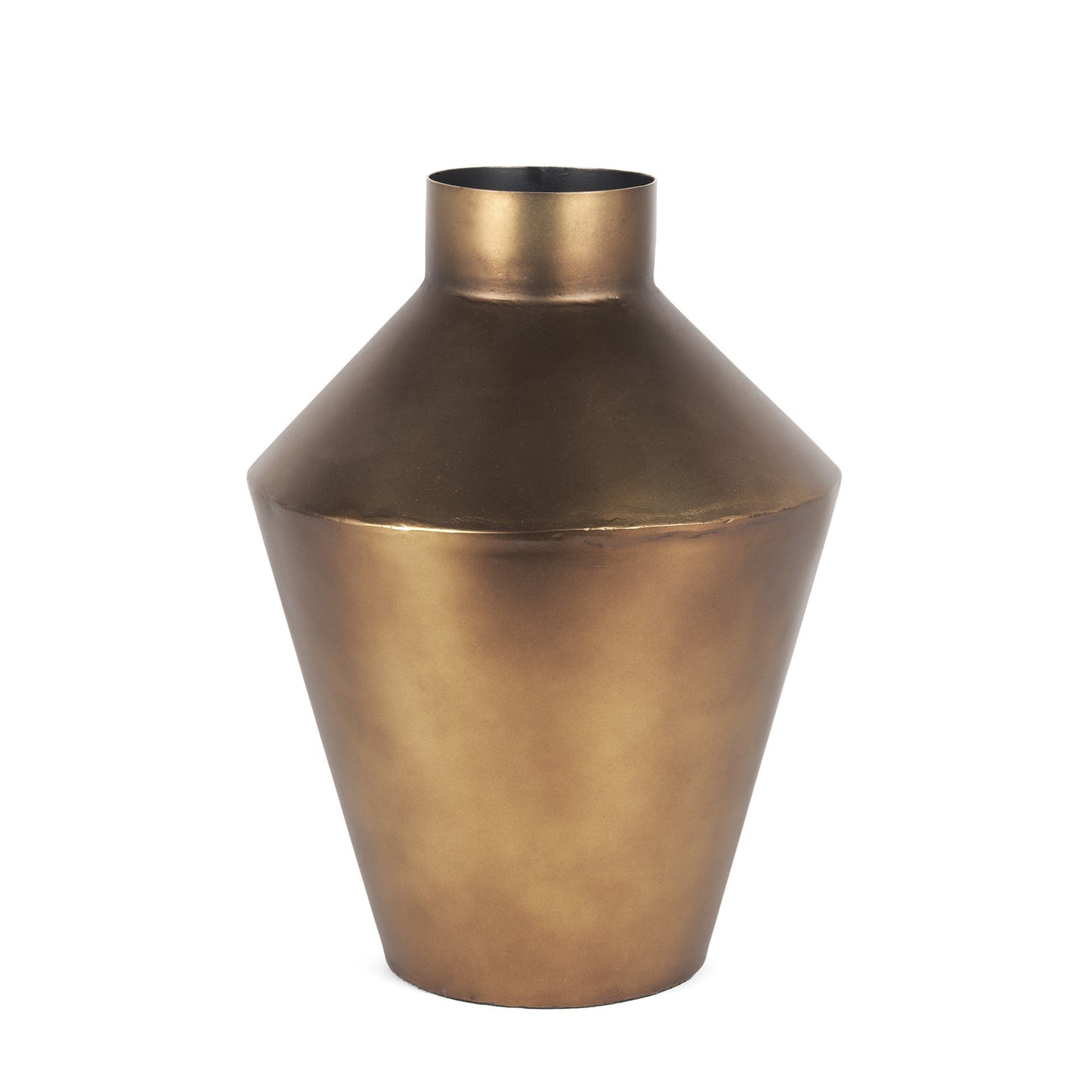 12" Gold Trumpet Metal Table Vase - Loft&Timber