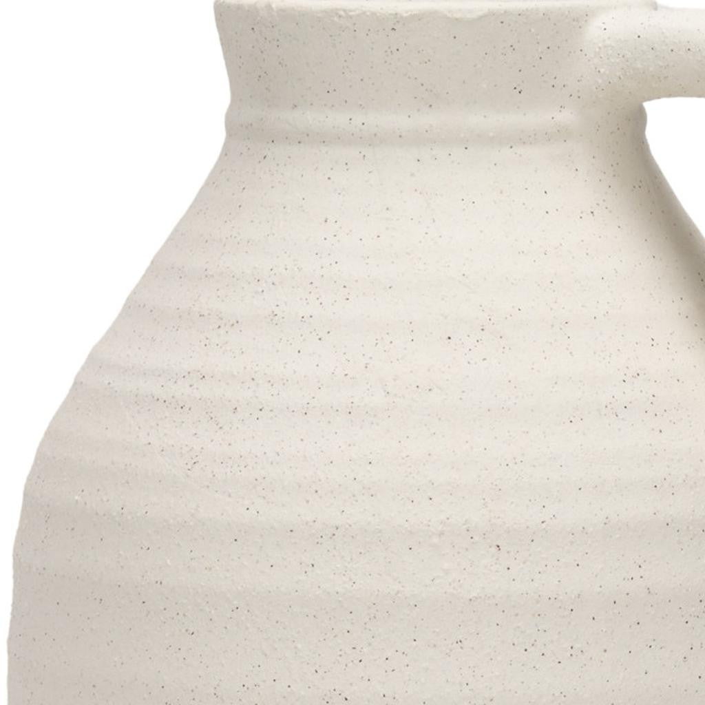 15" Beige Bud Ceramic Table Vase - Loft&Timber