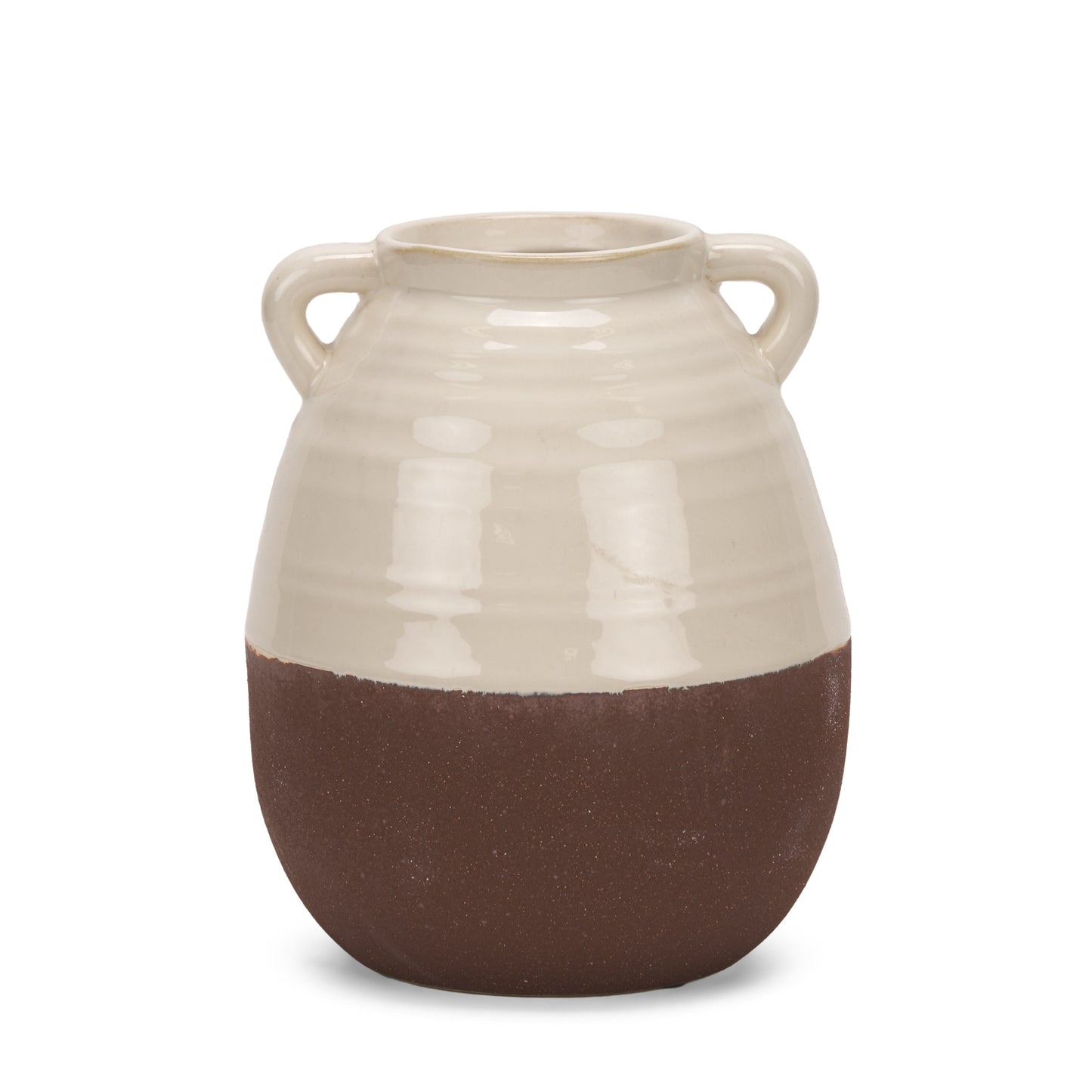 11" Cream Amphora Ceramic Table Vase - Loft&Timber