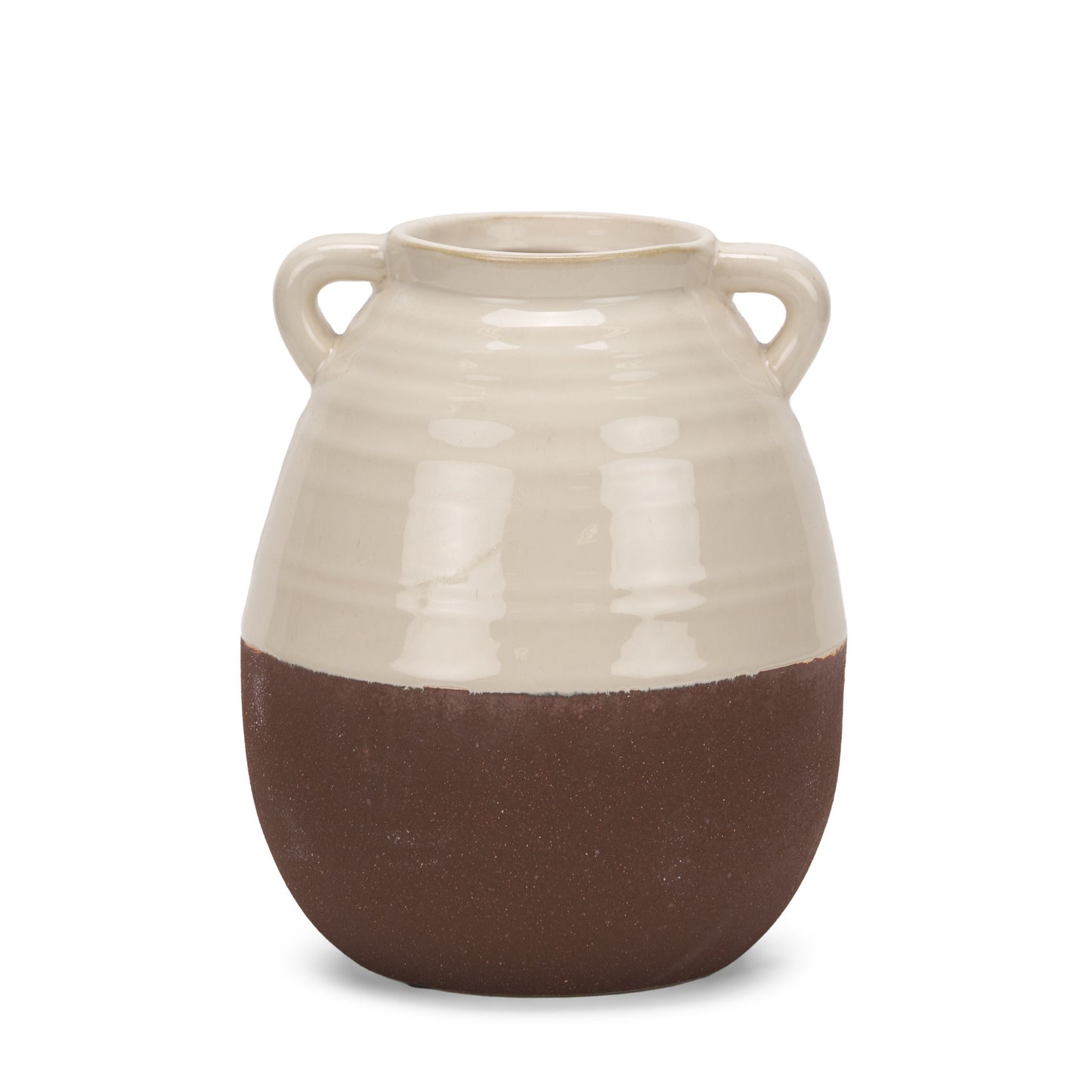 11" Cream Amphora Ceramic Table Vase - Loft&Timber