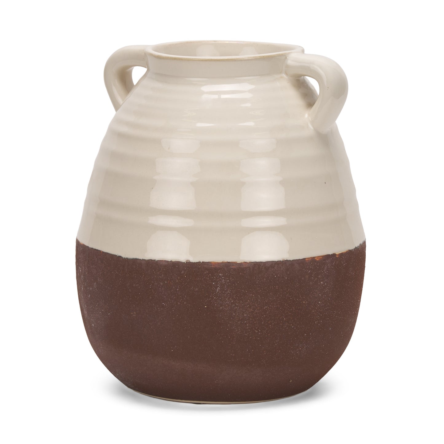 14" Brown Amphora Ceramic Table Vase - Loft&Timber
