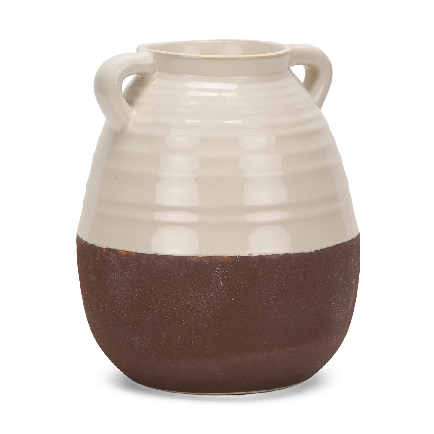 14" Brown Amphora Ceramic Table Vase - Loft&Timber