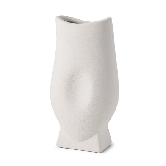 11" White Ceramic Table Vase - Loft&Timber