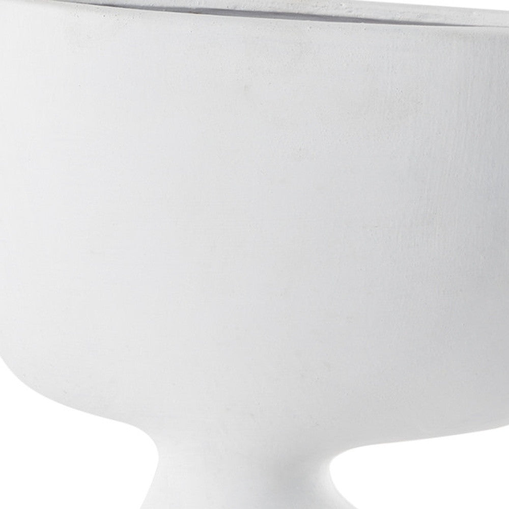 12" White Ceramic Table Vase - Loft&Timber