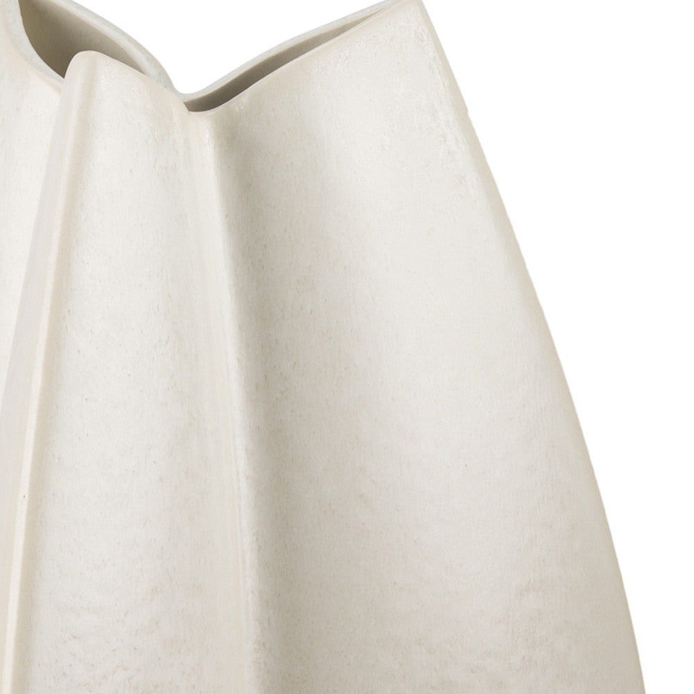 16" Cream Ceramic Table Vase - Loft&Timber