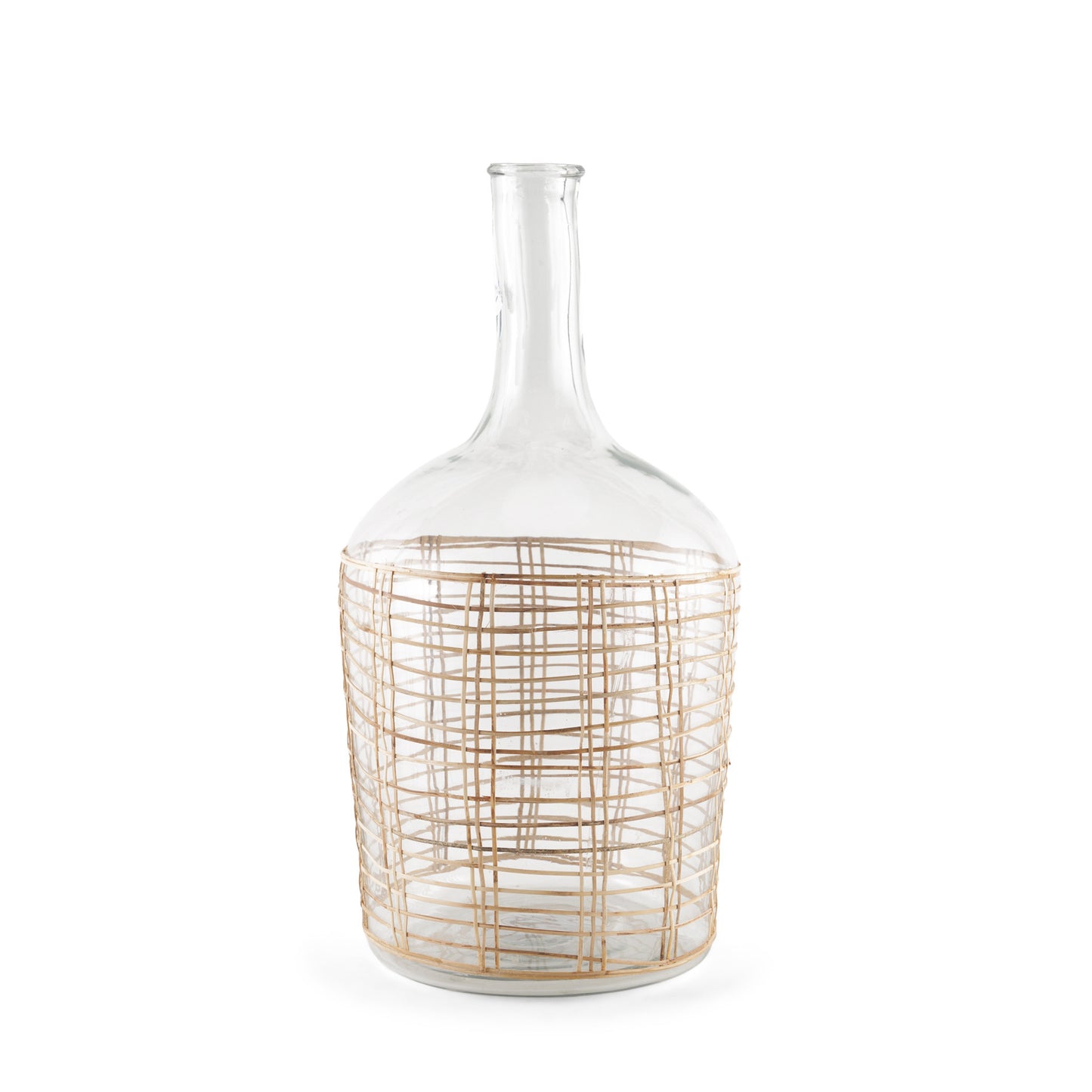 20" Clear Round Glass Floor Vase - Loft&Timber