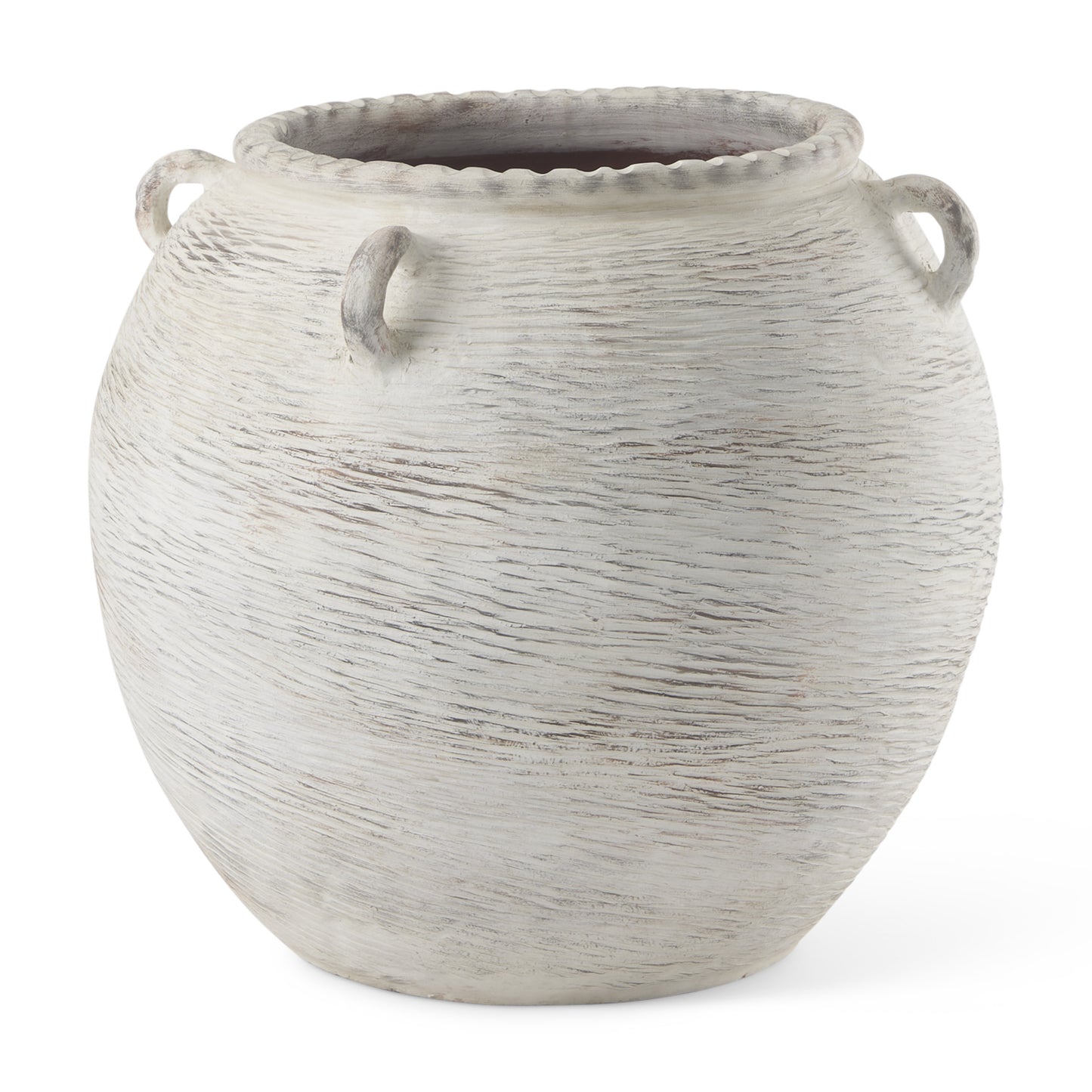 22" Cream Amphora Ceramic Floor Vase - Loft&Timber