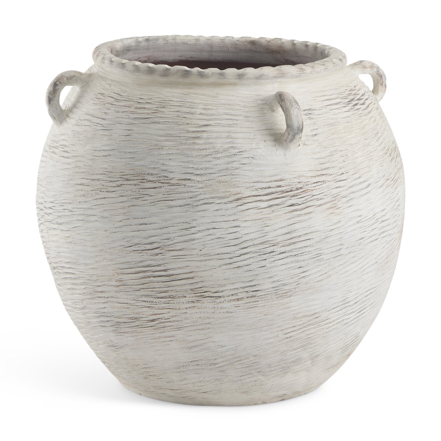 22" Cream Amphora Ceramic Floor Vase - Loft&Timber