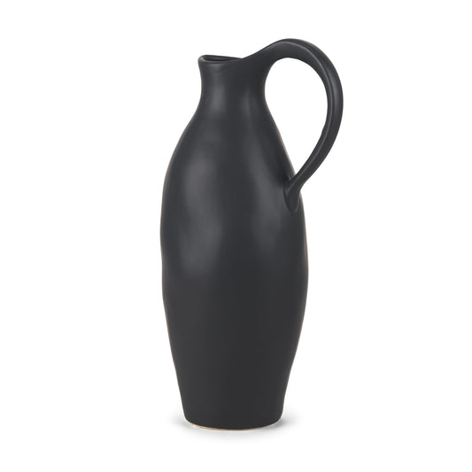 15" Black Bud Ceramic Jug Vase - Loft&Timber