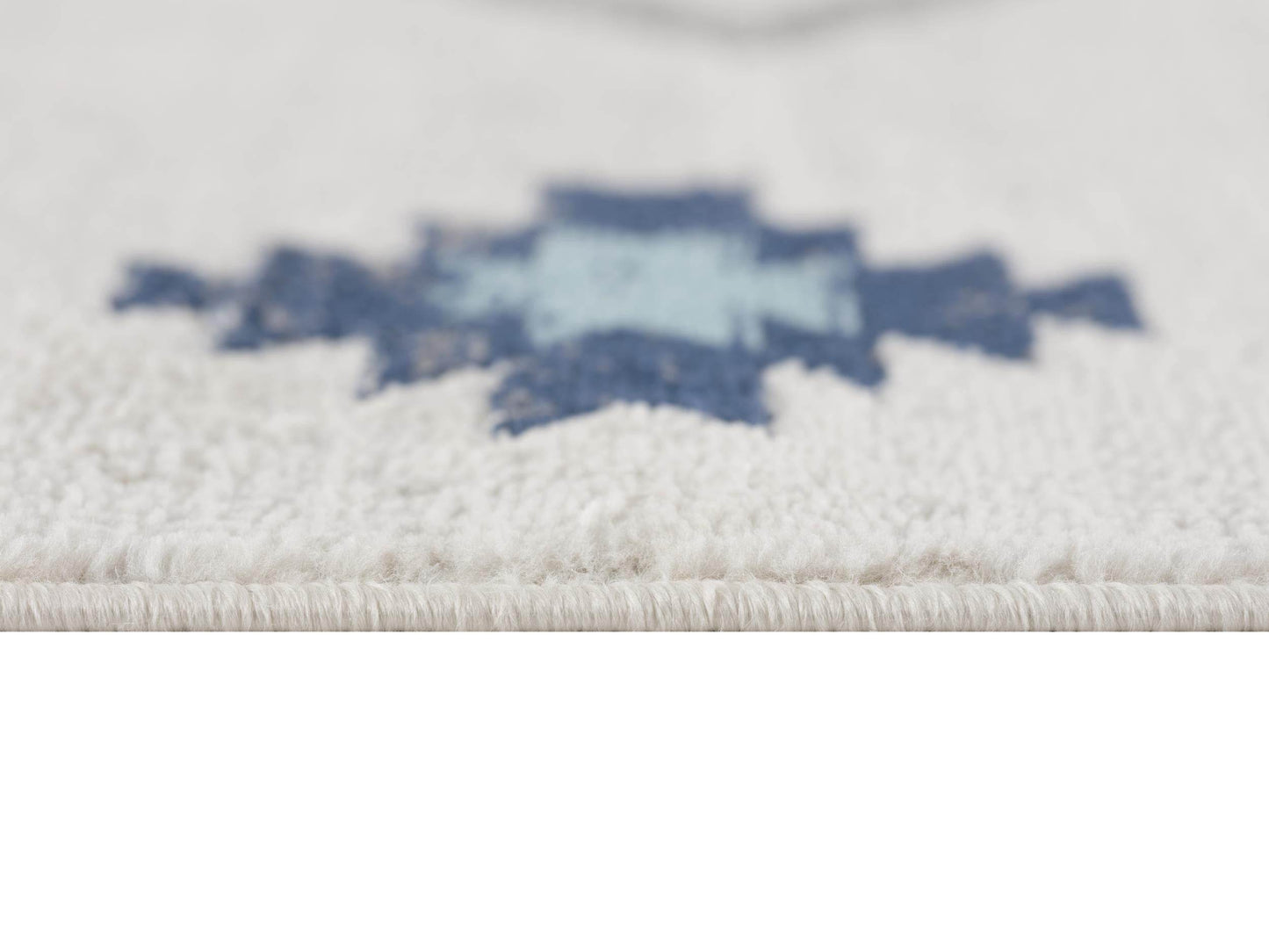 17' Runner Blue Beige And Gray Southwestern Runner Rug - Loft&Timber
