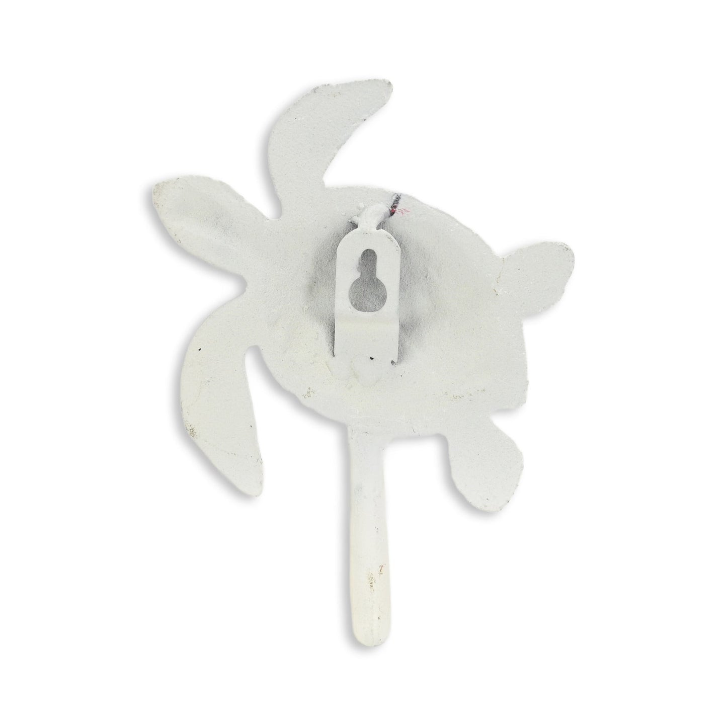4" Blue And White Cast Iron Turtle Wall Hook-4