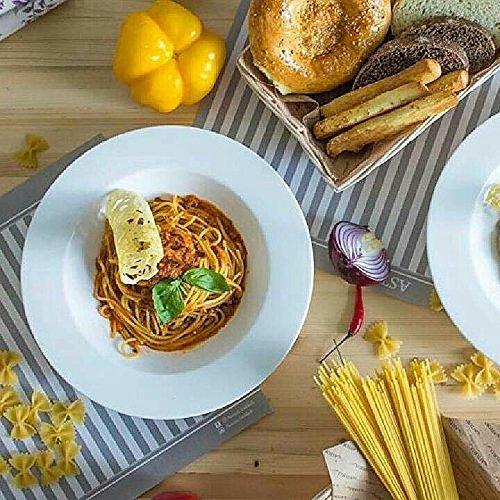 Professional Rolled Rim White Deep Plate 10" inch | 20 Oz - Loft&Timber