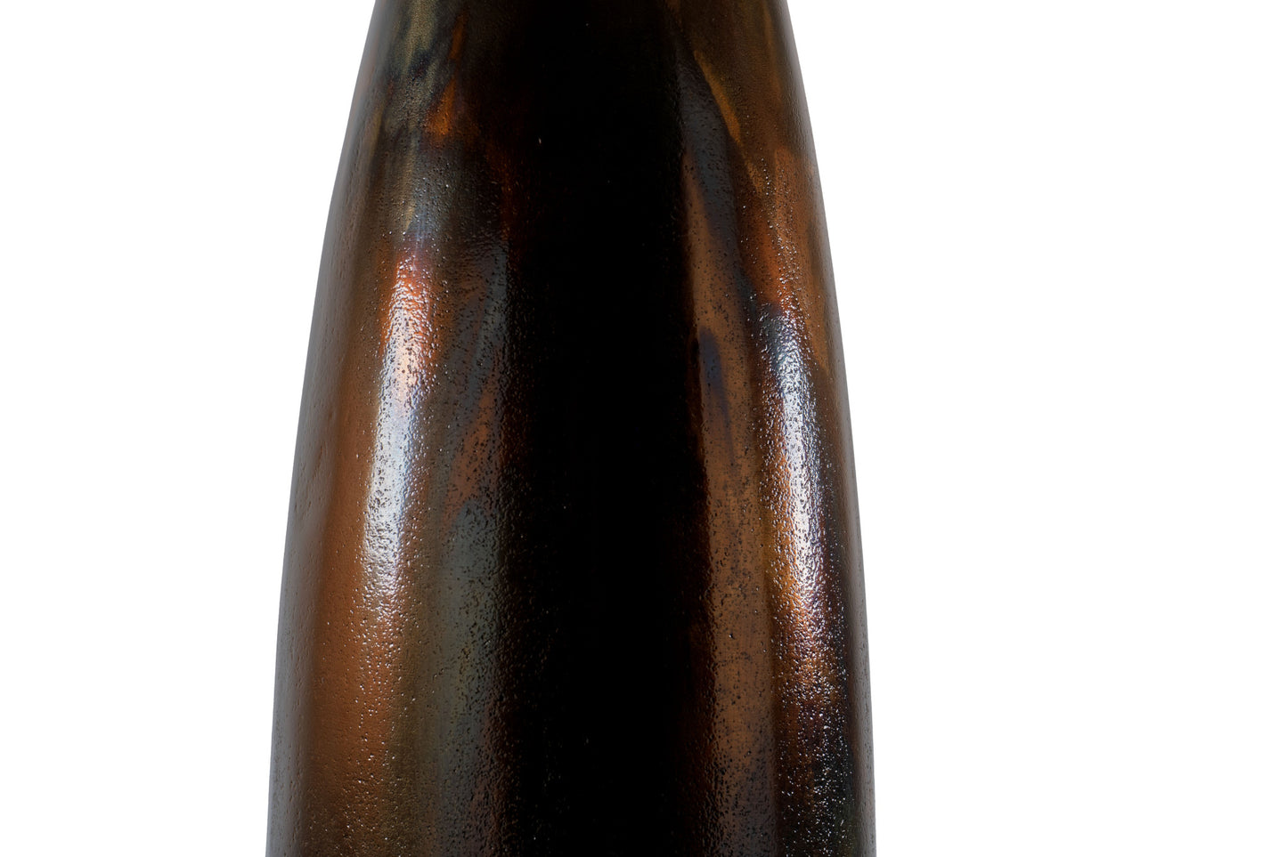 41" Burnished Brown Aluminum Floor Vase - Loft&Timber