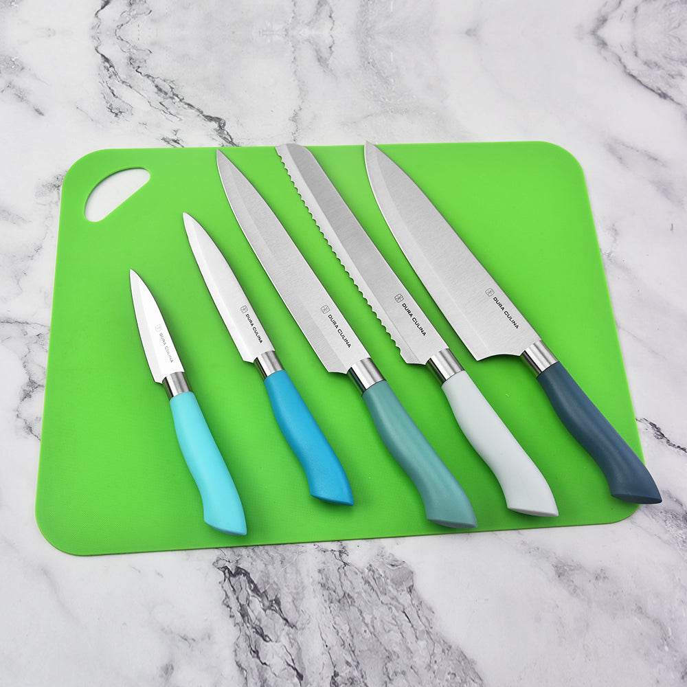 14-Piece Color-Coded Knife & Cutting Board Set - Loft&Timber