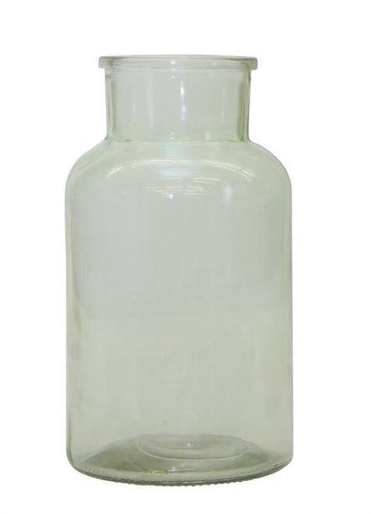 10" Green Round Glass Table Vase - Loft&Timber