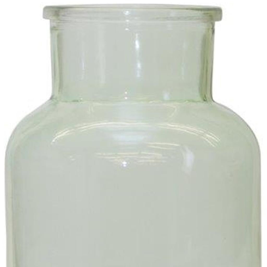 10" Green Round Glass Table Vase - Loft&Timber