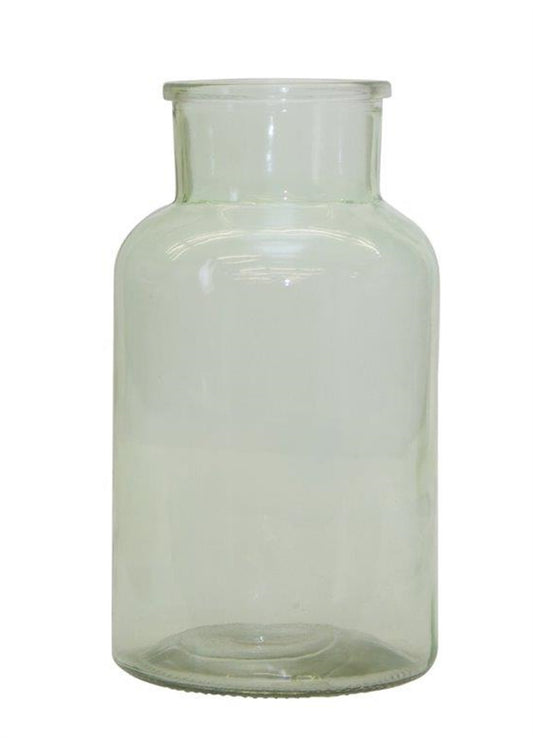 10" Green Round Glass Table Vase - Loft&Timber