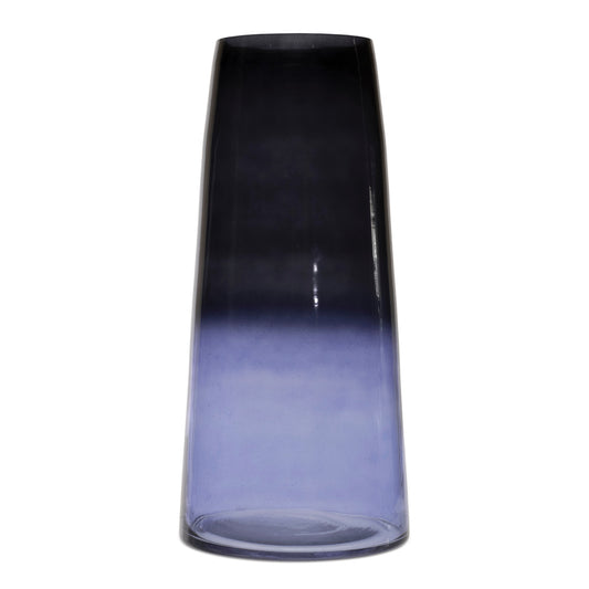 13" Blue Round Glass Table Vase - Loft&Timber