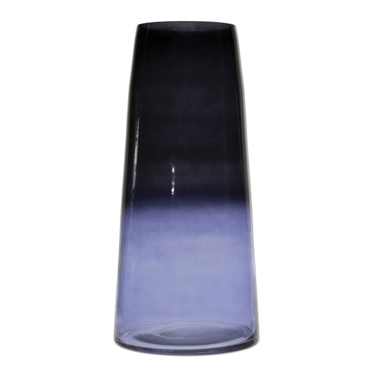 13" Blue Round Glass Table Vase - Loft&Timber
