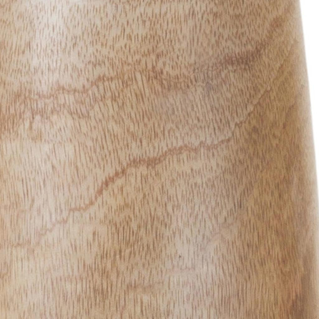 15" Brown Round Wood Floor Vase - Loft&Timber